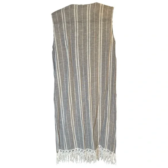 Zara Gray Pleated Sheath Midi Dress - Picture 6 of 9